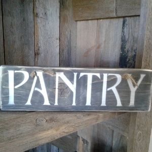 Rustic Wooden Pantry Sign (12" x 3 1/2")